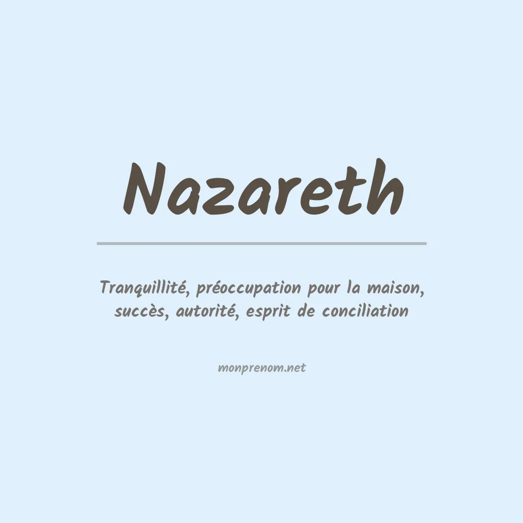 Prénom Nazareth