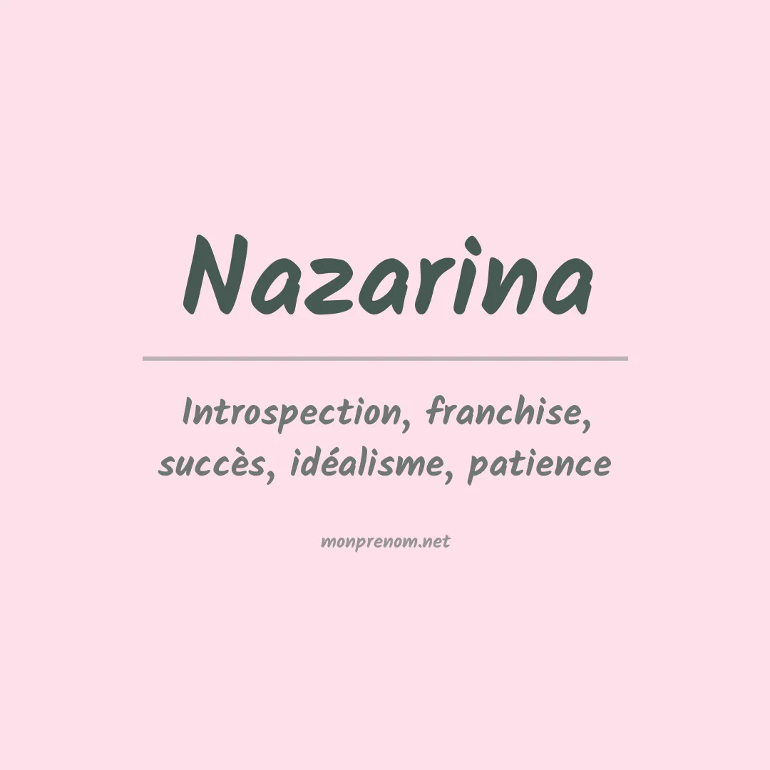 Signification du prénom Nazarina