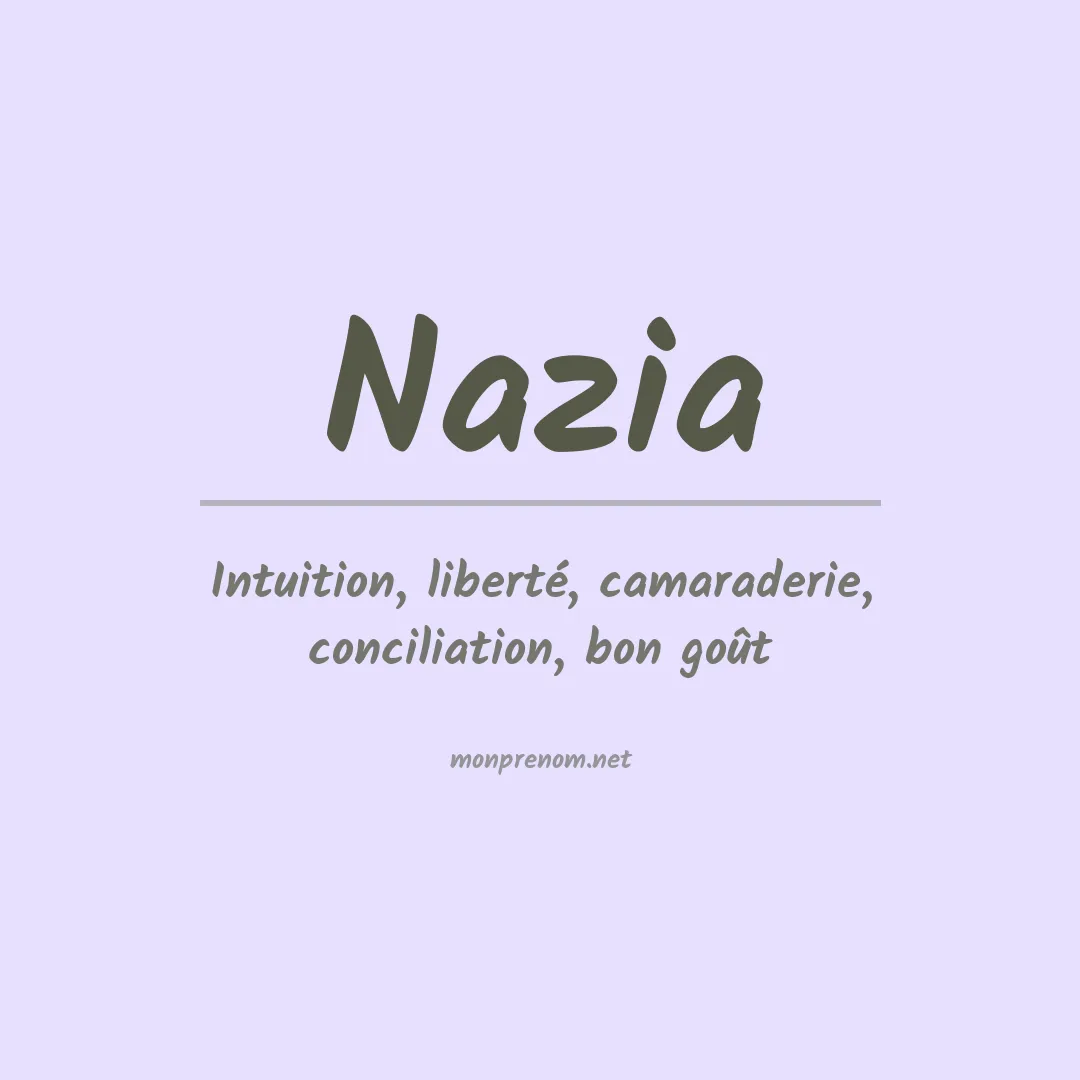 Prénom Nazia