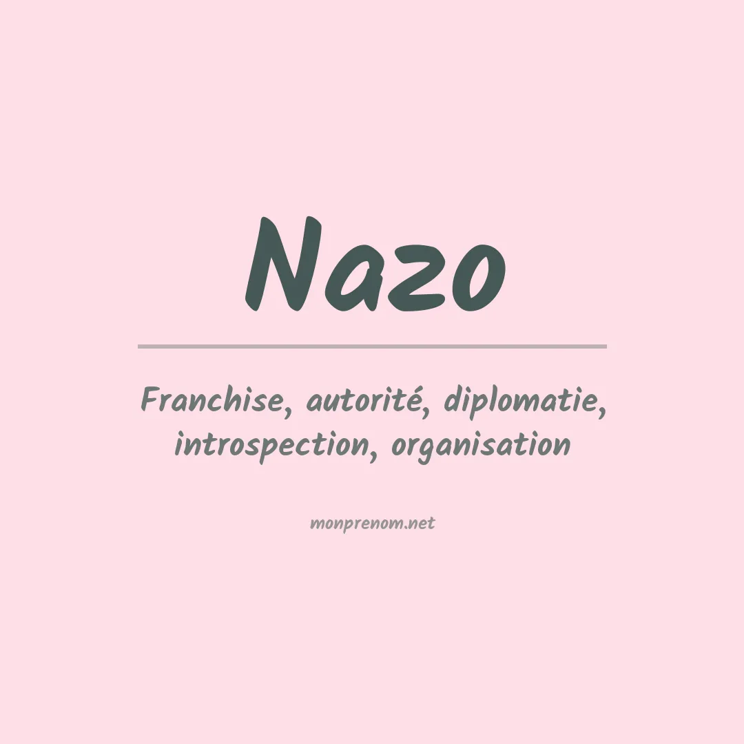 Signification du prénom Nazo
