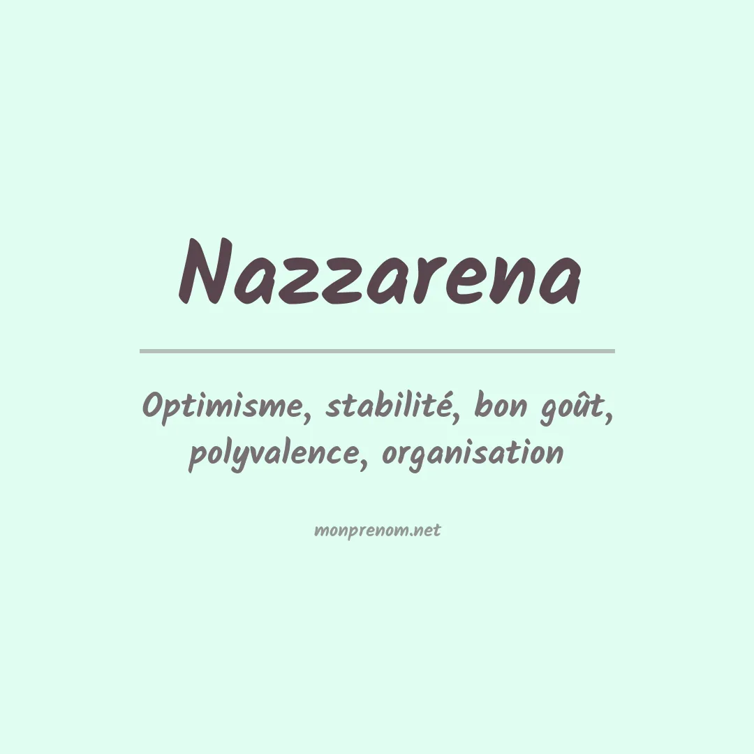 Signification du prénom Nazzarena