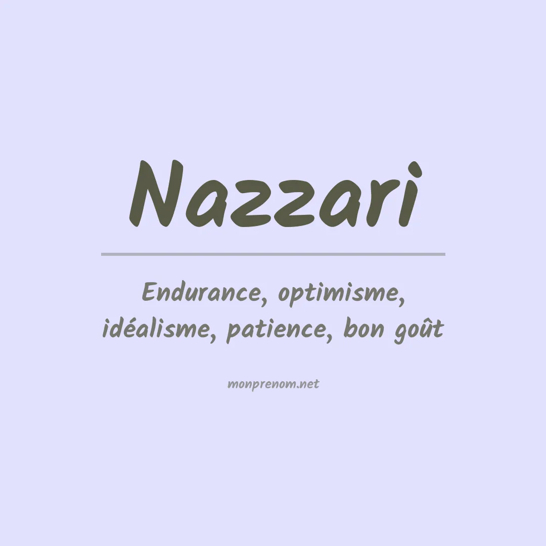 Signification du prénom Nazzari