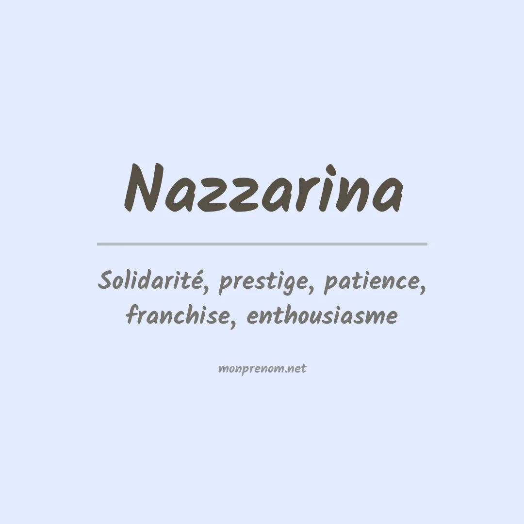 Prénom Nazzarina