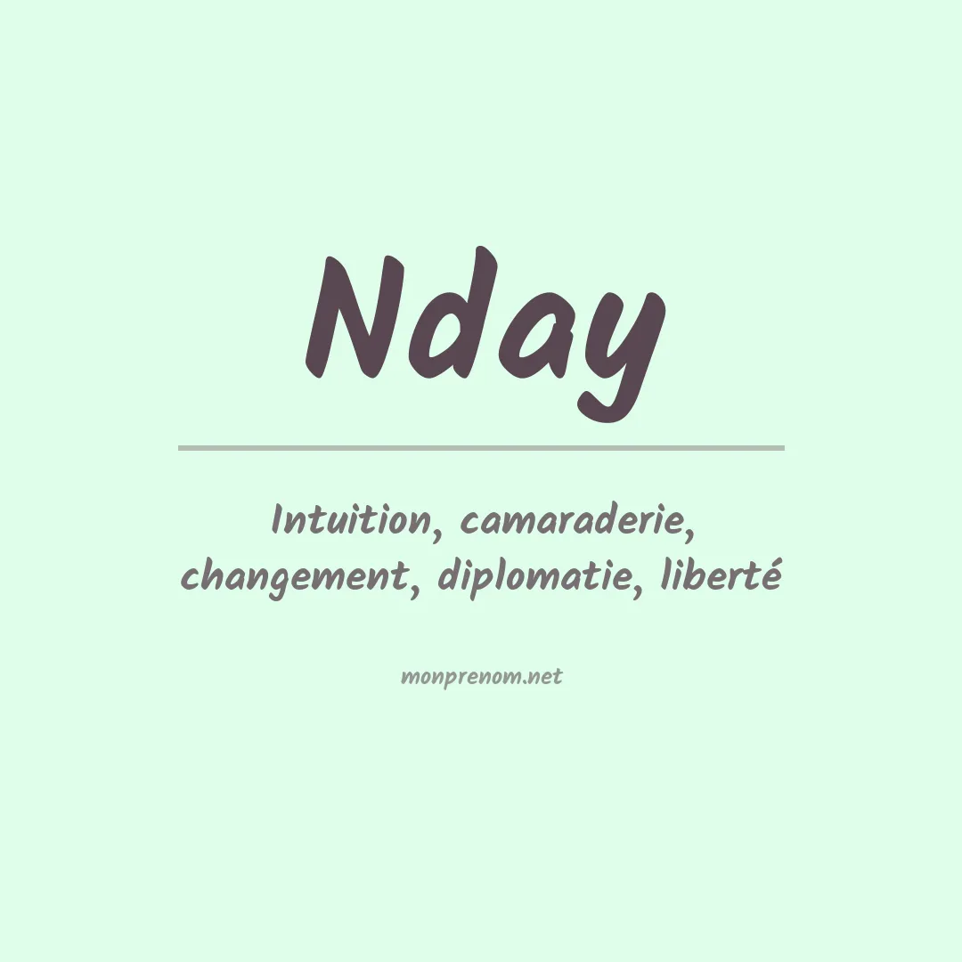 Signification du prénom Nday