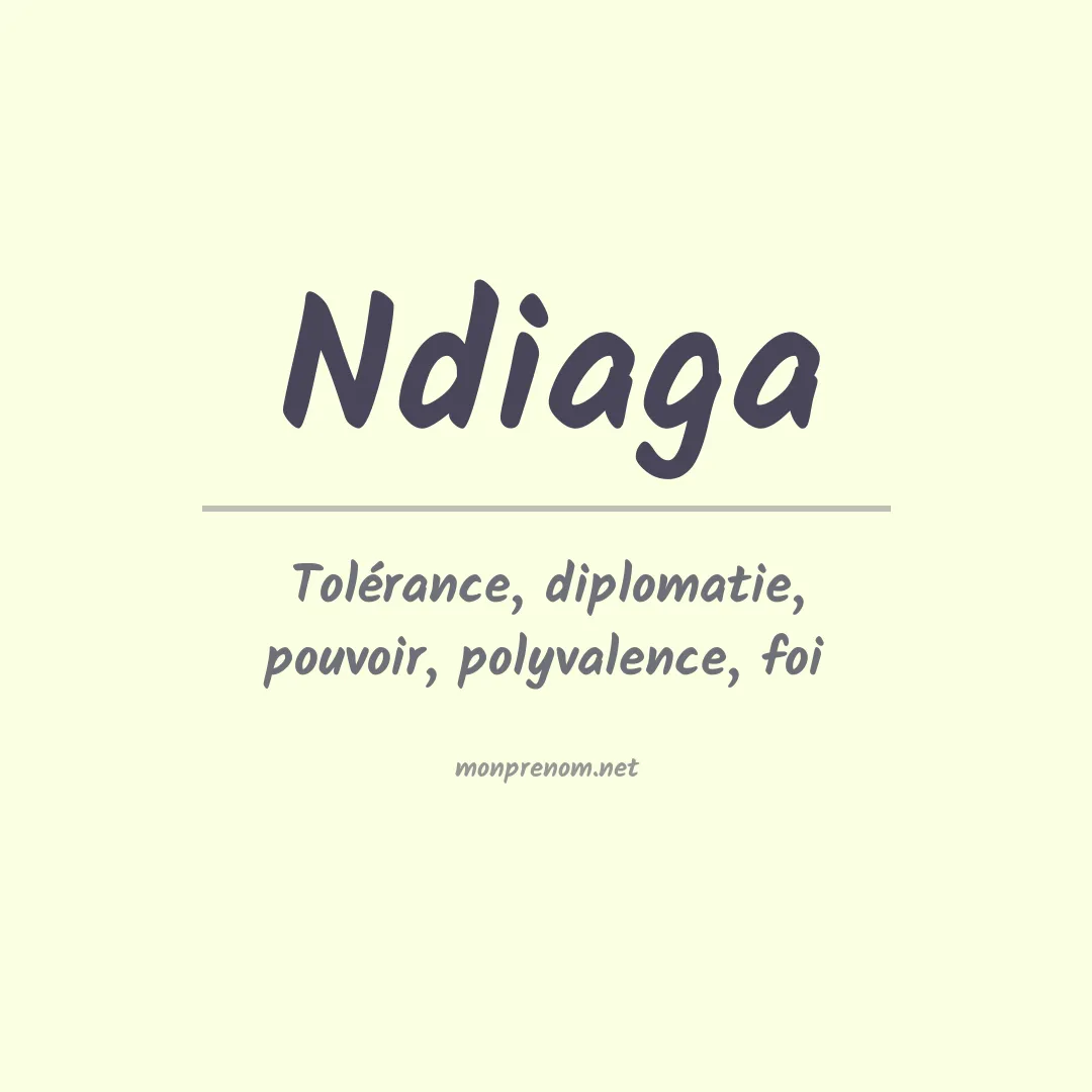 Signification du prénom Ndiaga