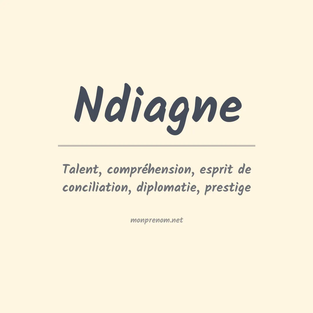 Prénom Ndiagne