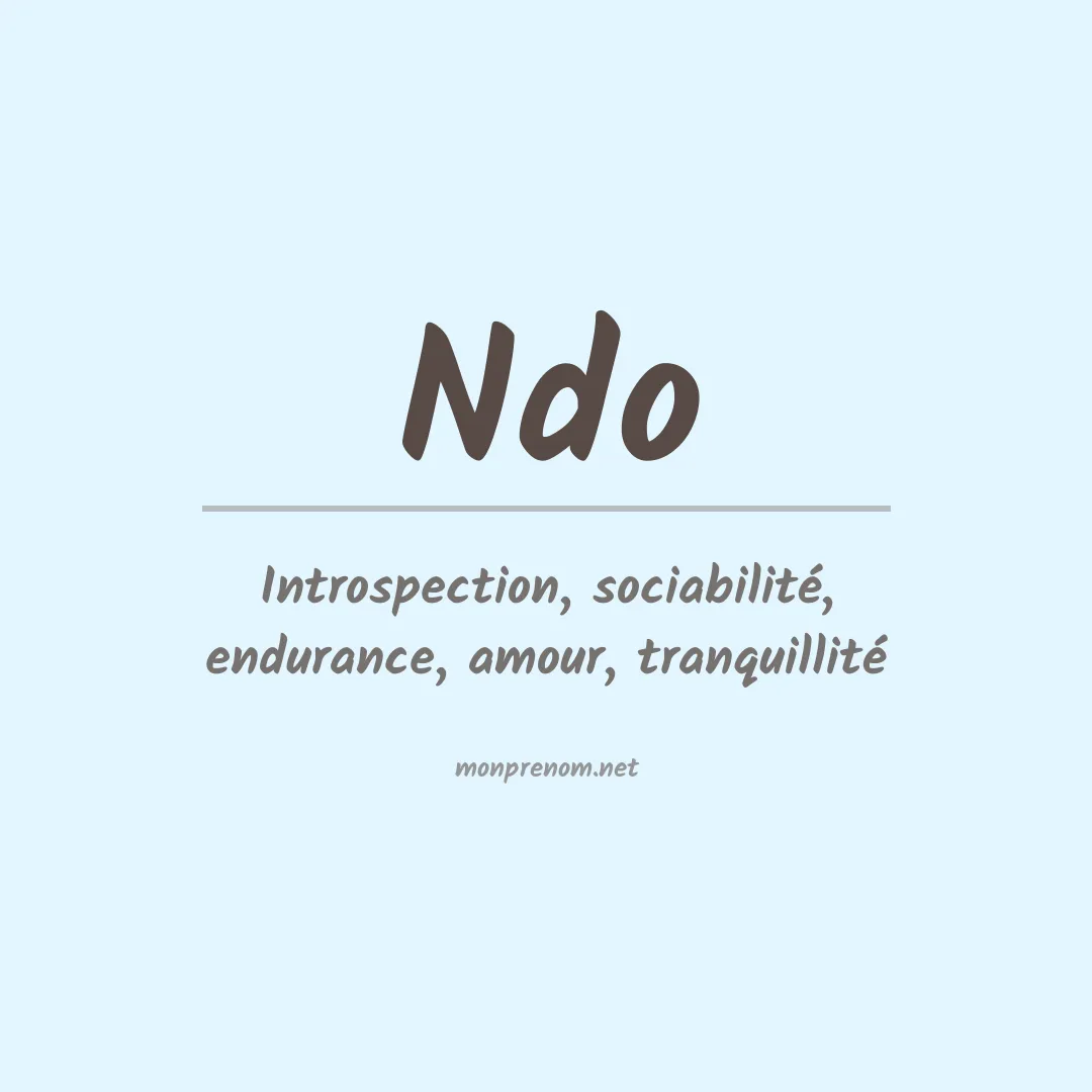 Signification du prénom Ndo