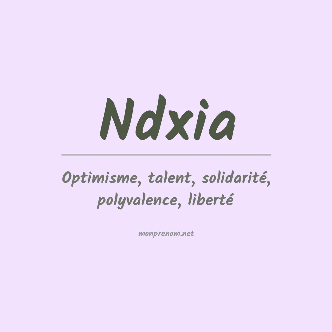 Prénom Ndxia