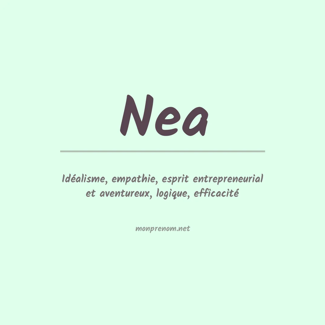 Signification du prénom Nea