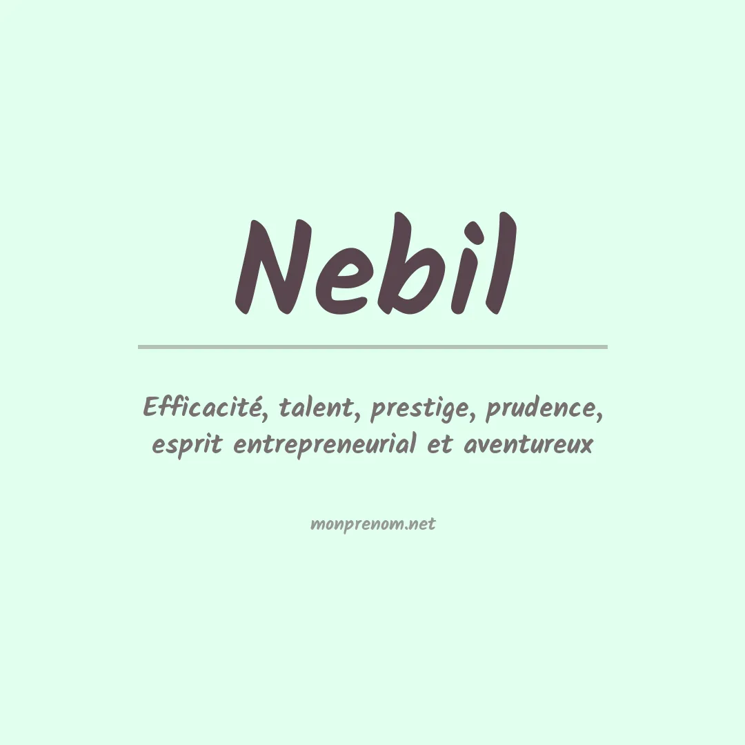 Prénom Nebil