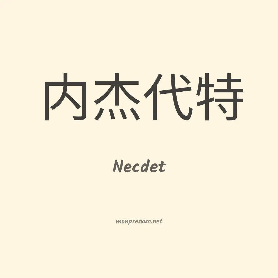 Necdet en chinois