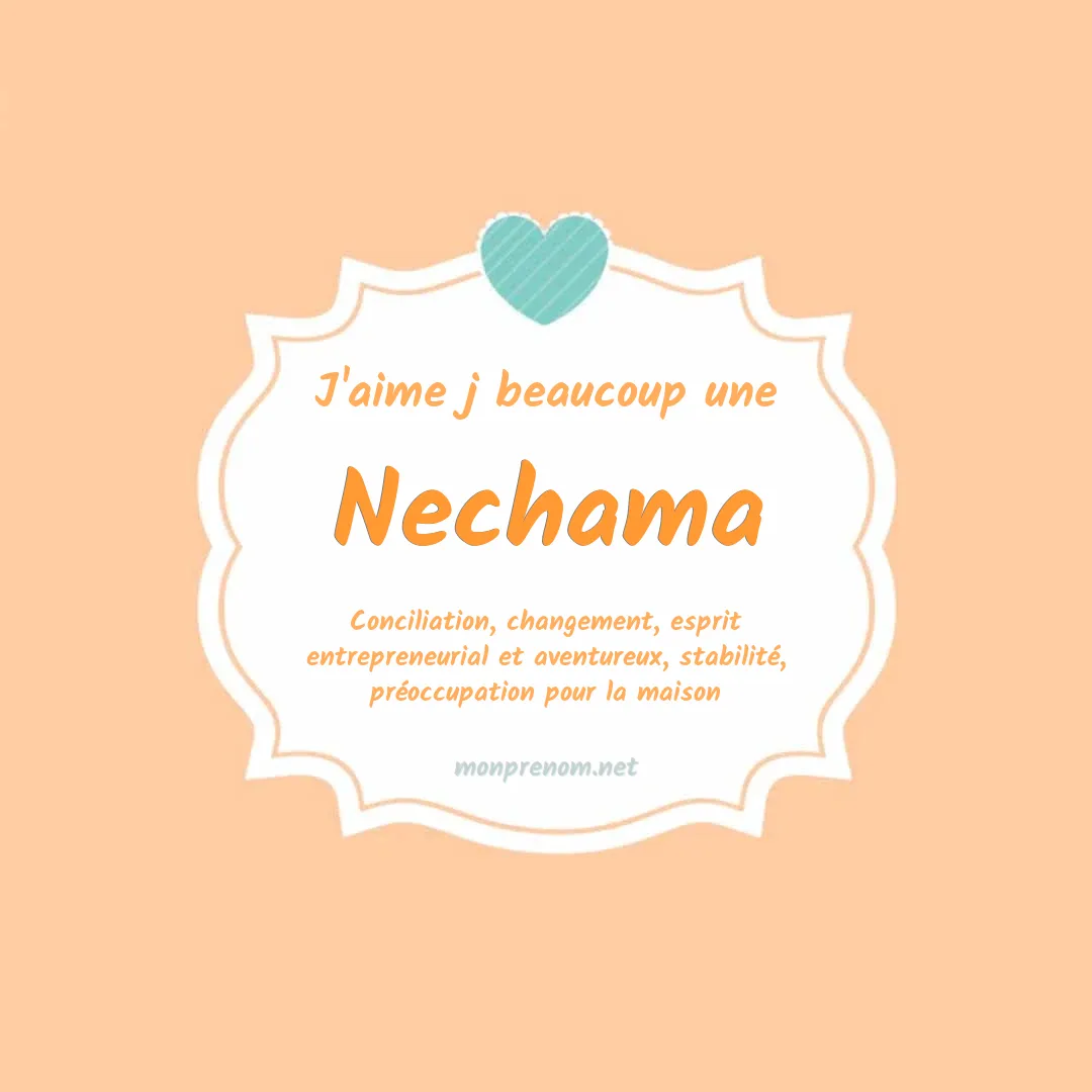 J'aime beaucoup Nechama