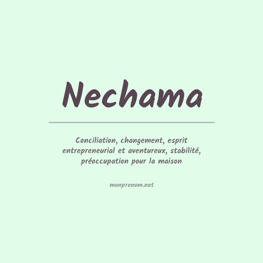Signification du prénom Nechama