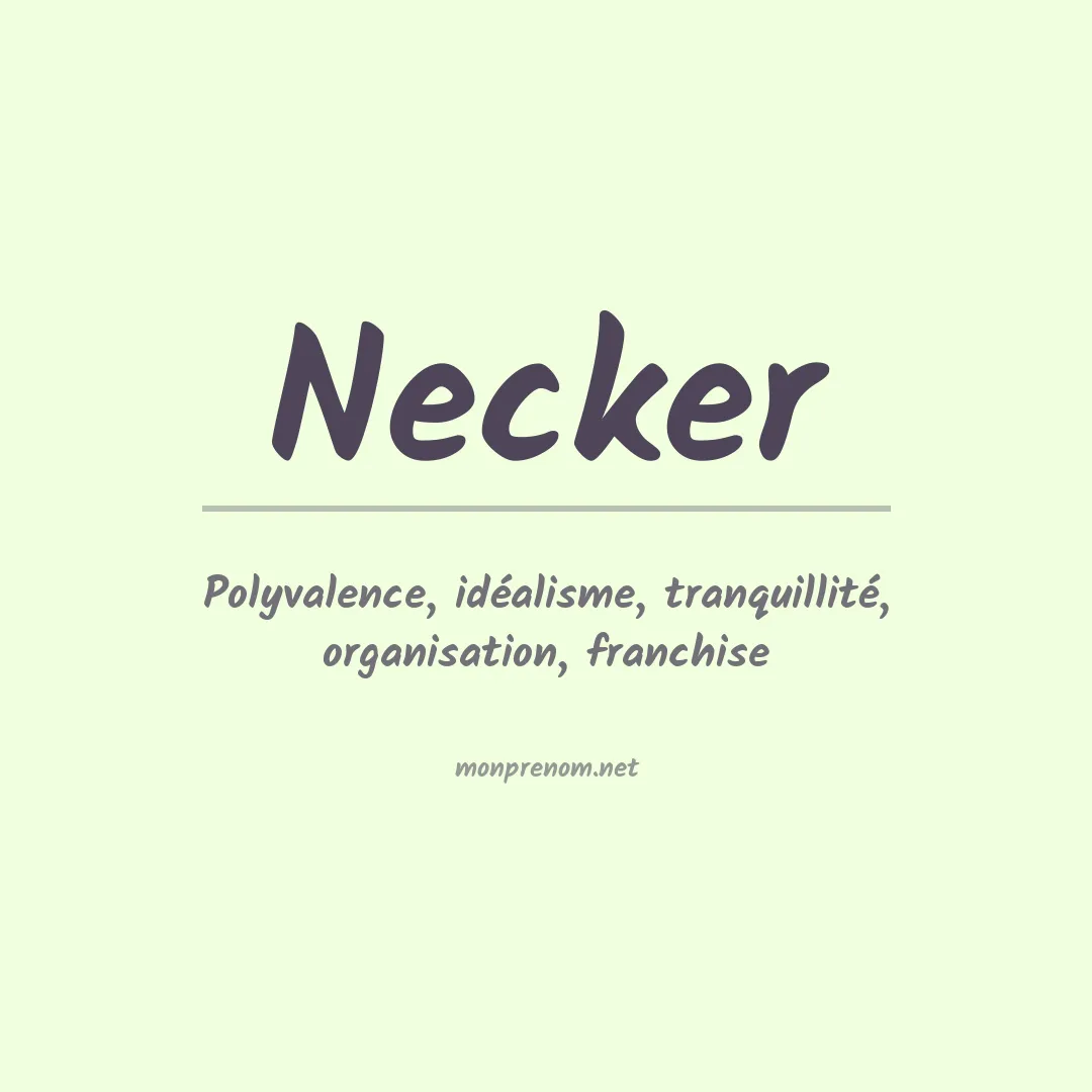 Prénom Necker