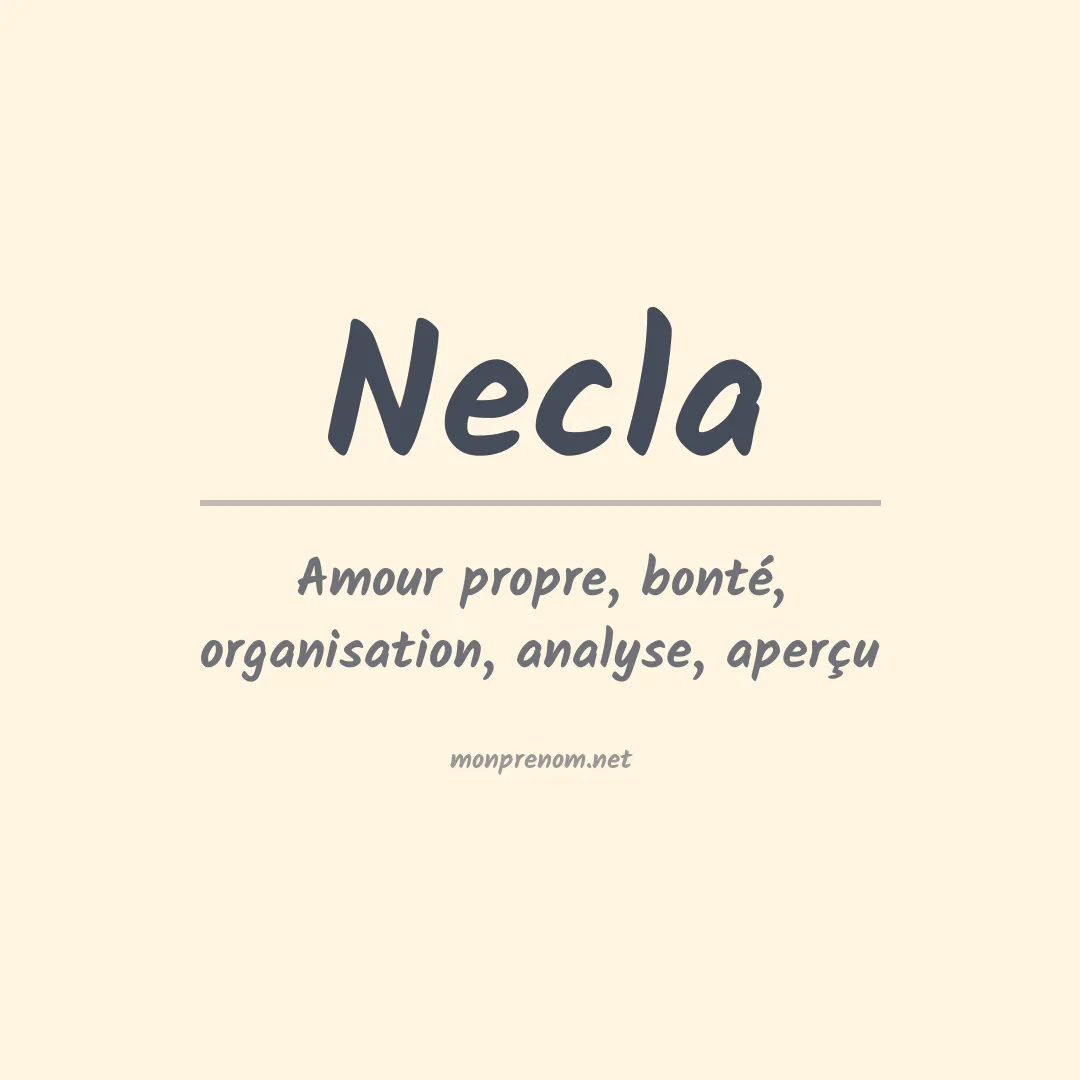 Signification du prénom Necla