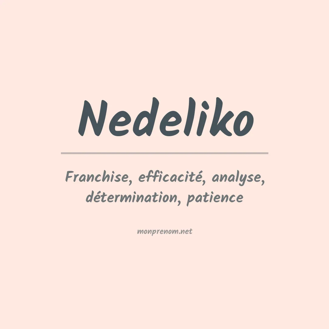 Prénom Nedeliko