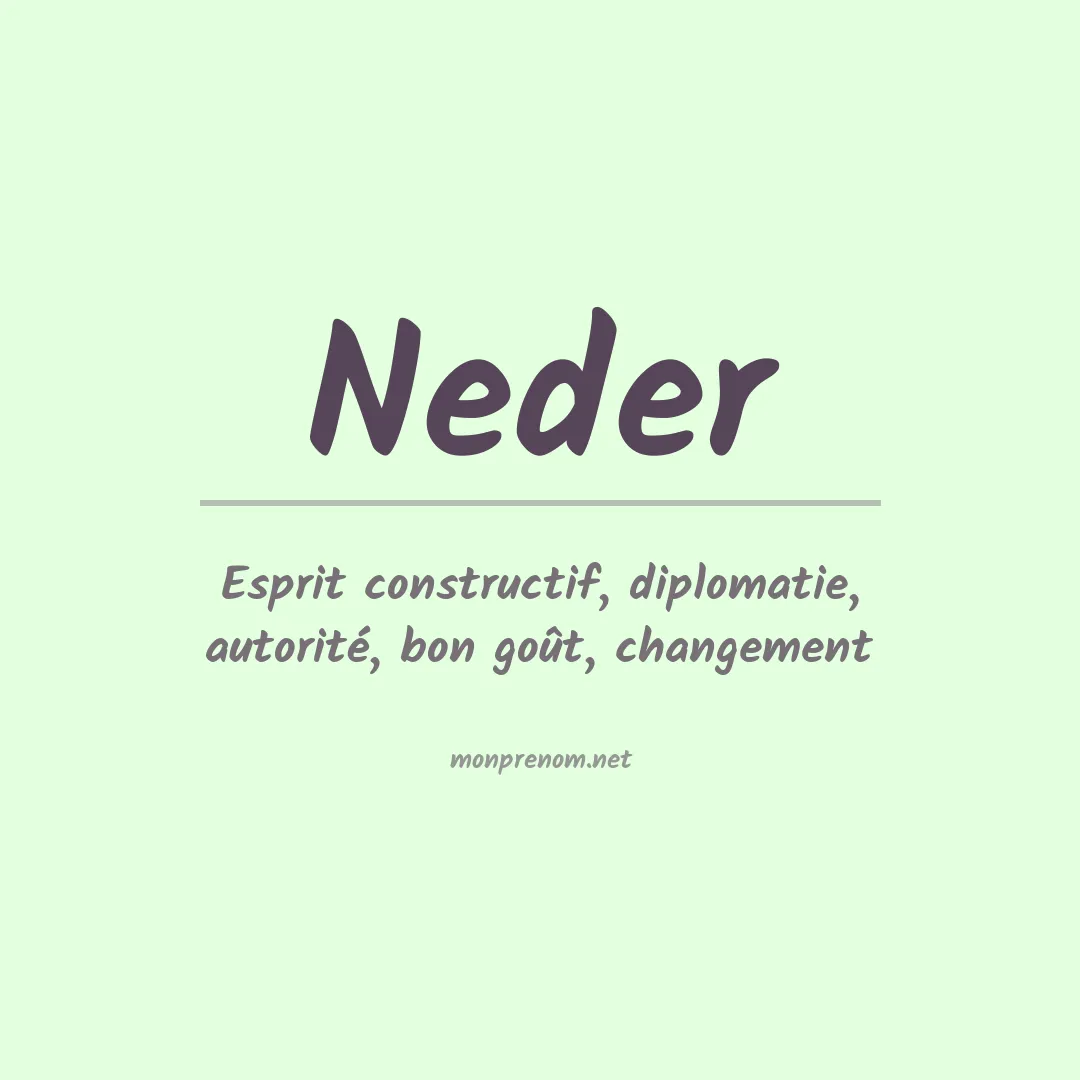 Prénom Neder