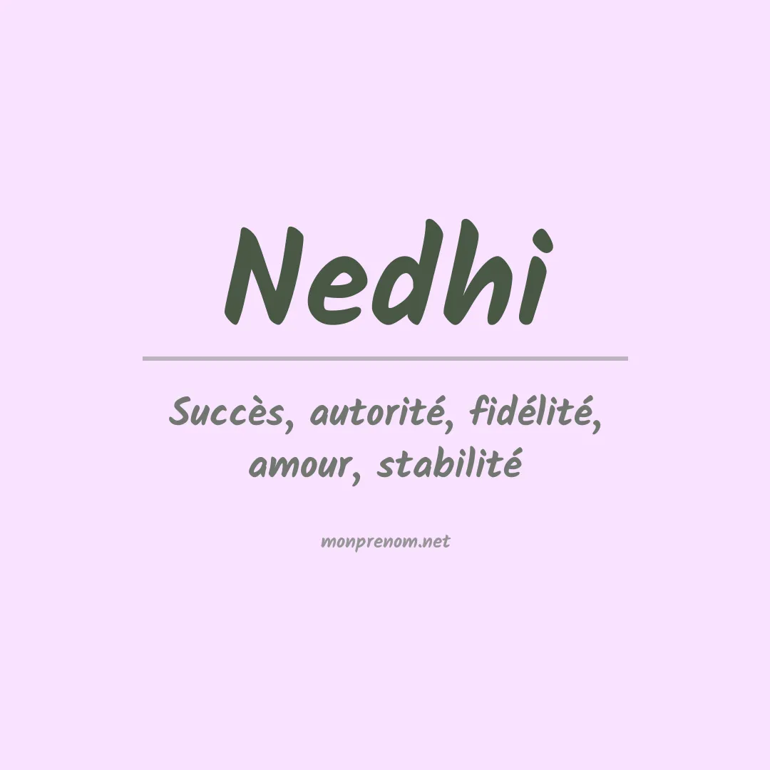 Prénom Nedhi