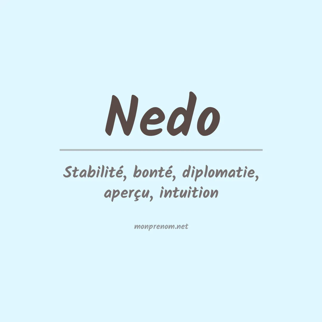 Signification du prénom Nedo