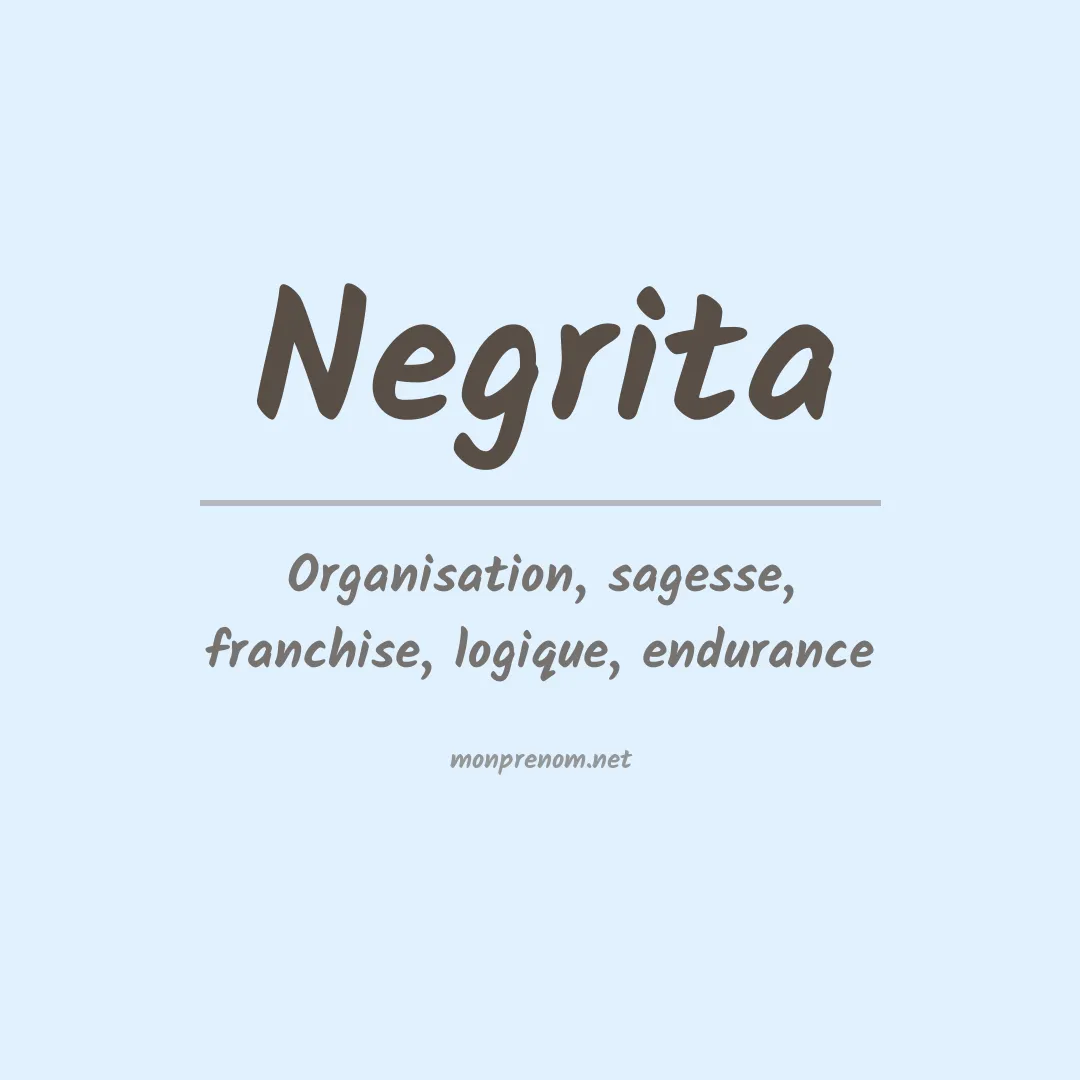 Signification du prénom Negrita