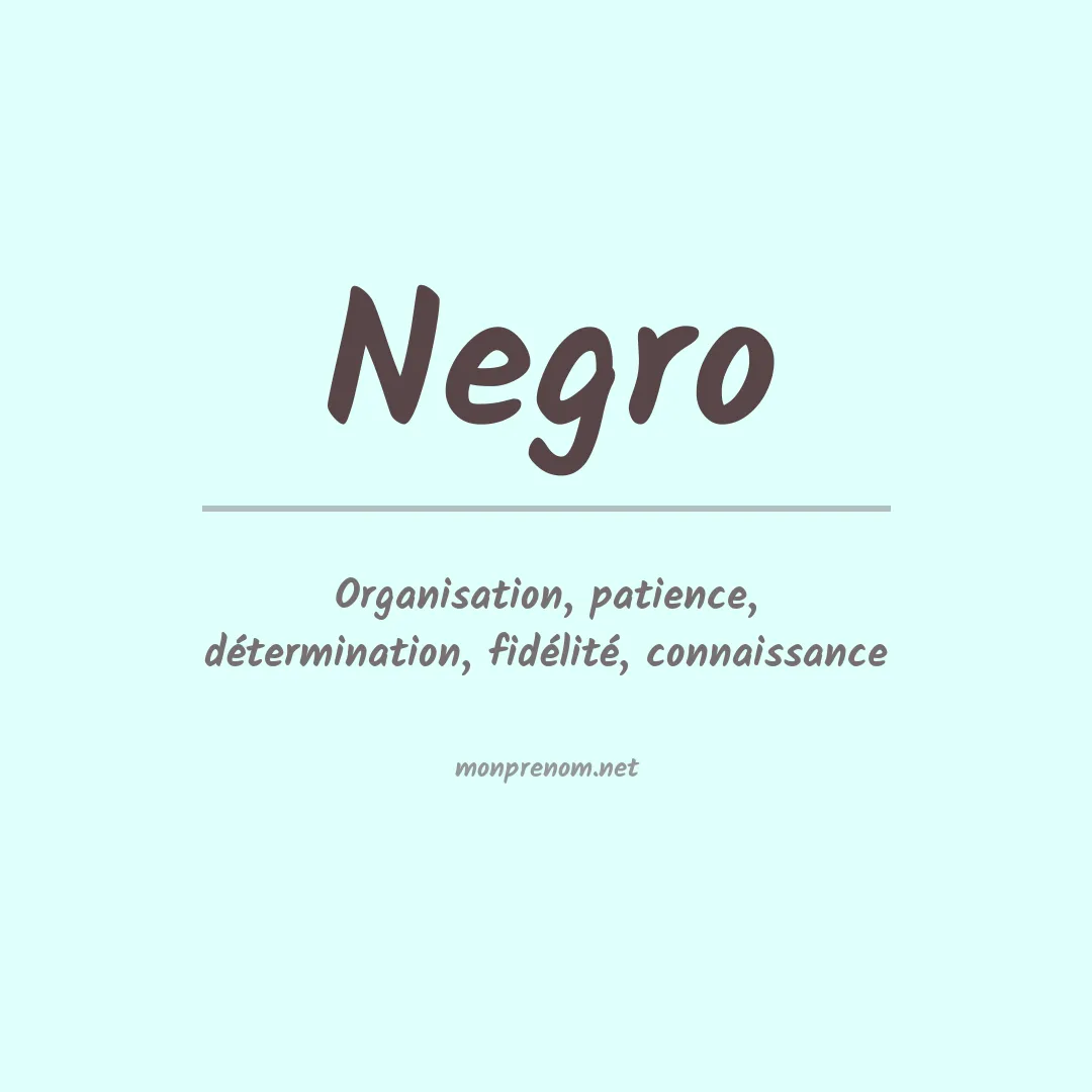 Prénom Negro