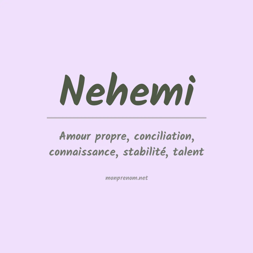 Signification du prénom Nehemi