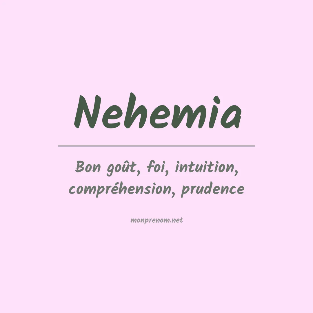 Signification du prénom Nehemia