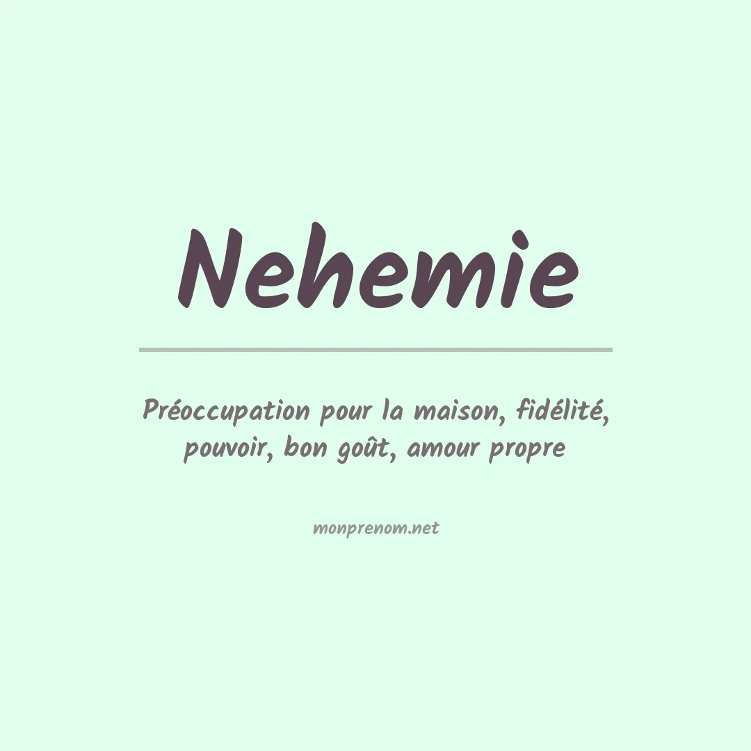 Prénom Nehemie