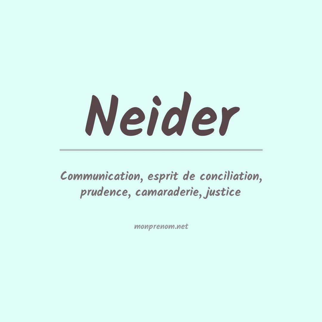 Prénom Neider