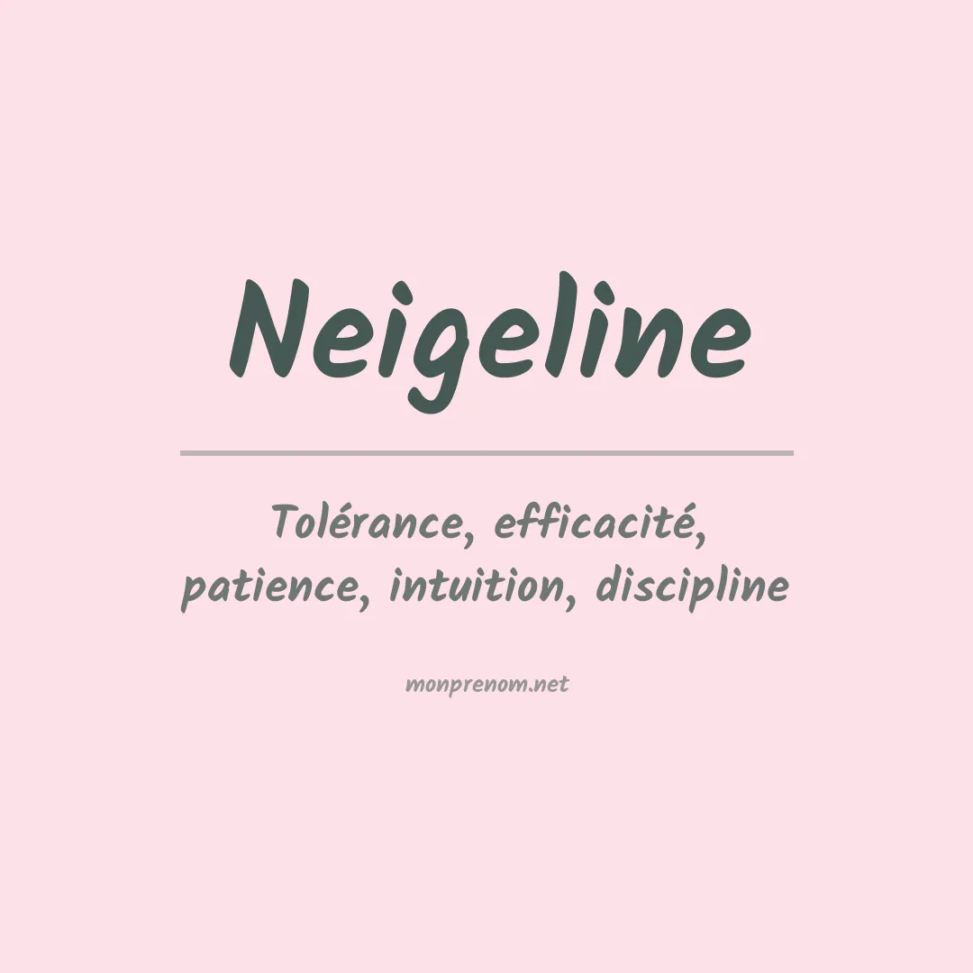 Signification du prénom Neigeline