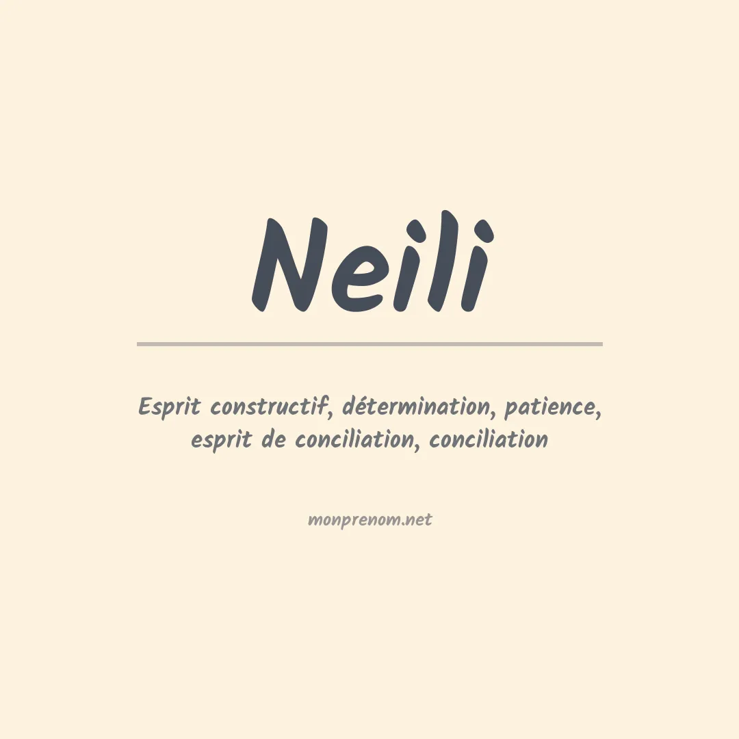 Prénom Neili