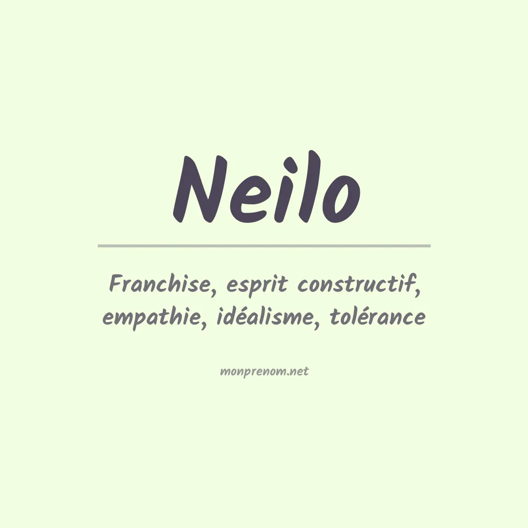 Prénom Neilo