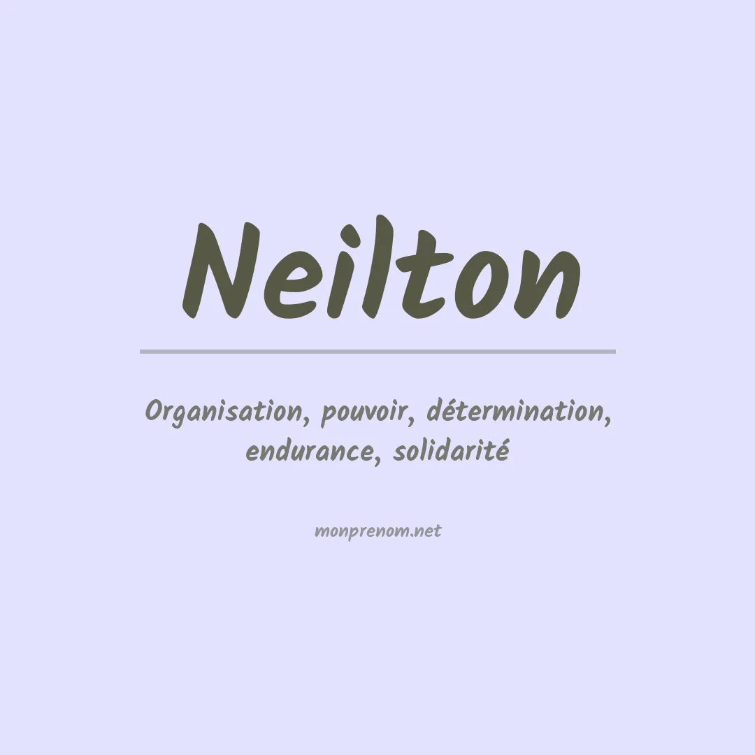 Prénom Neilton