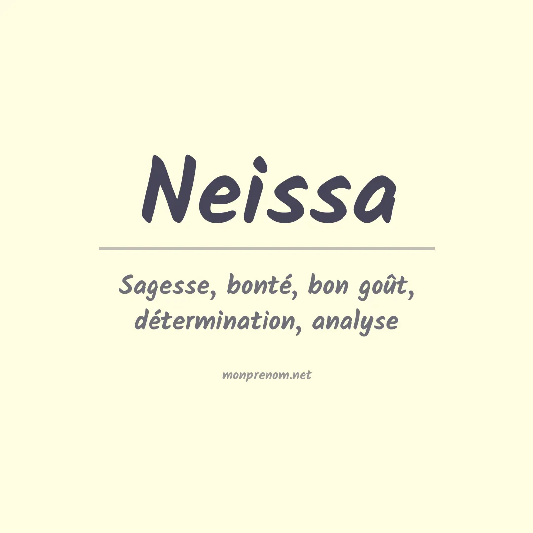Prénom Neissa
