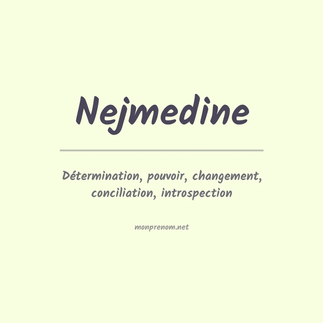 Prénom Nejmedine