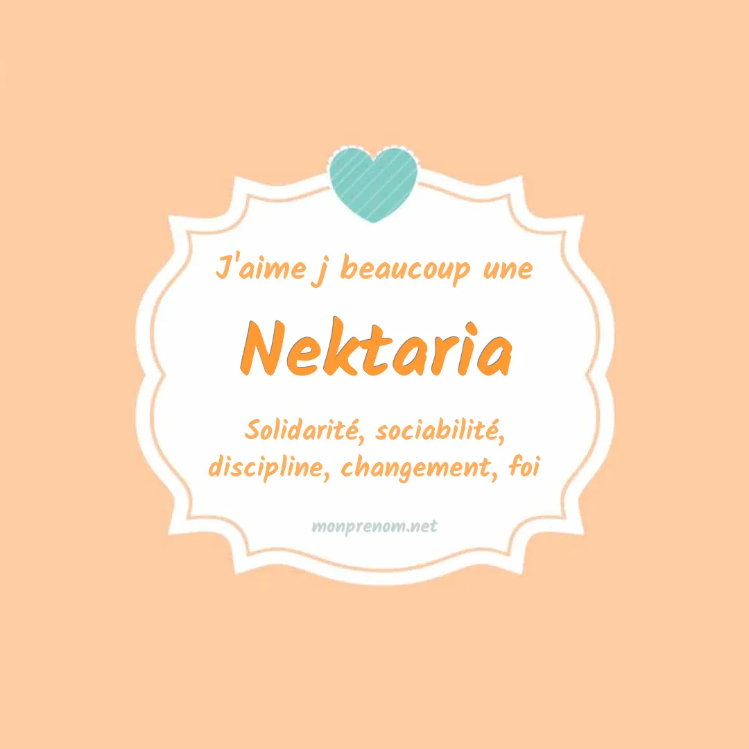 J'aime beaucoup Nektaria