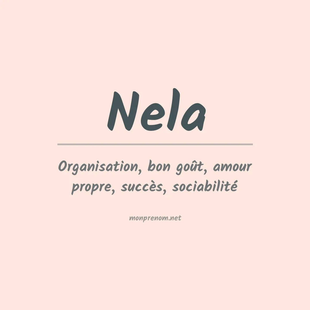 Signification du prénom Nela