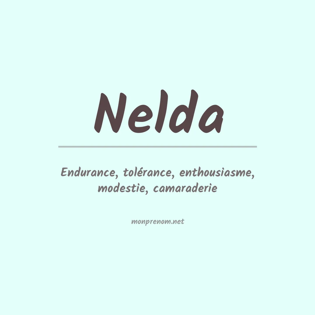 Prénom Nelda
