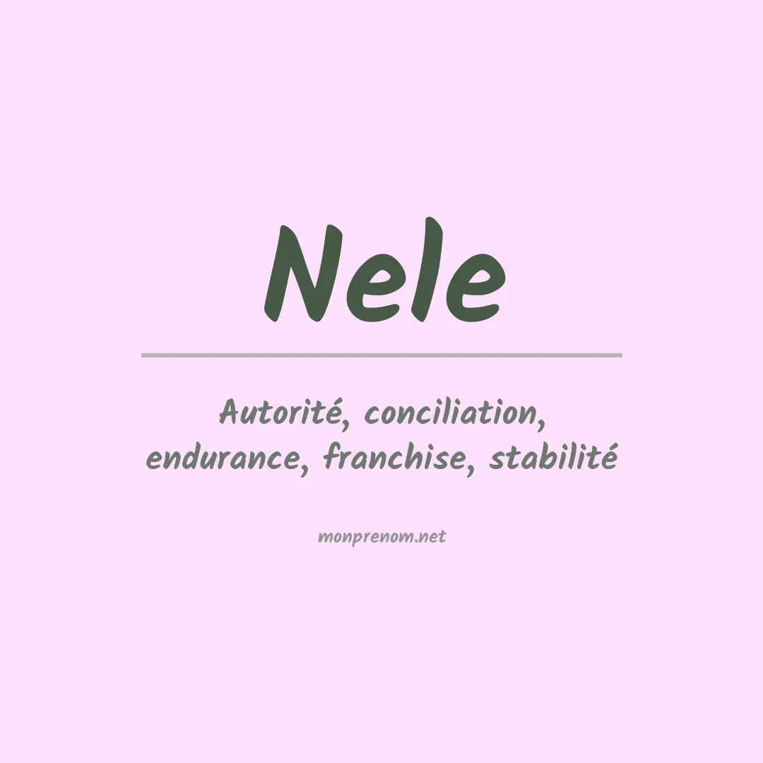 Prénom Nele