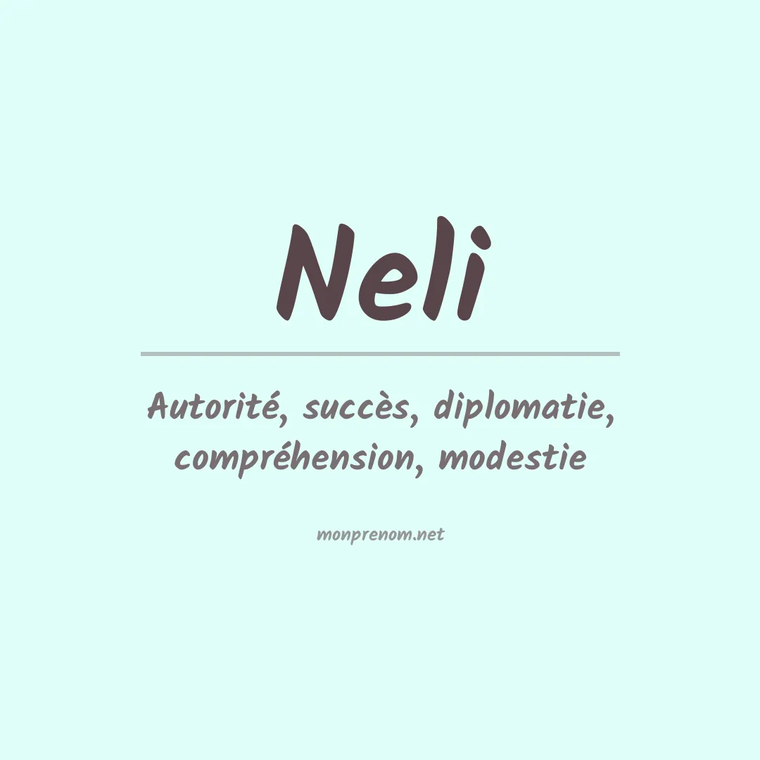 Prénom Neli