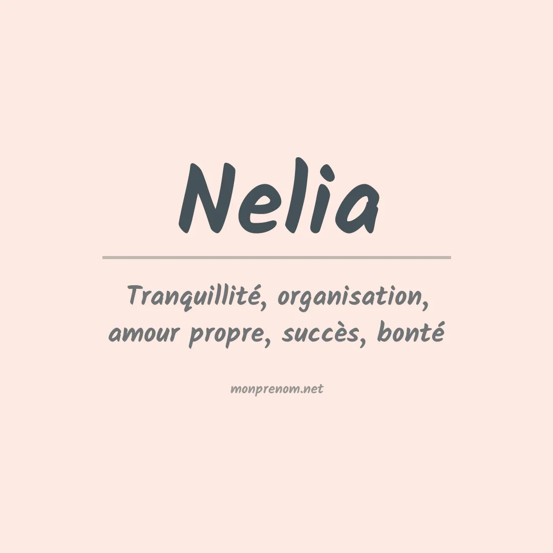 Prénom Nelia