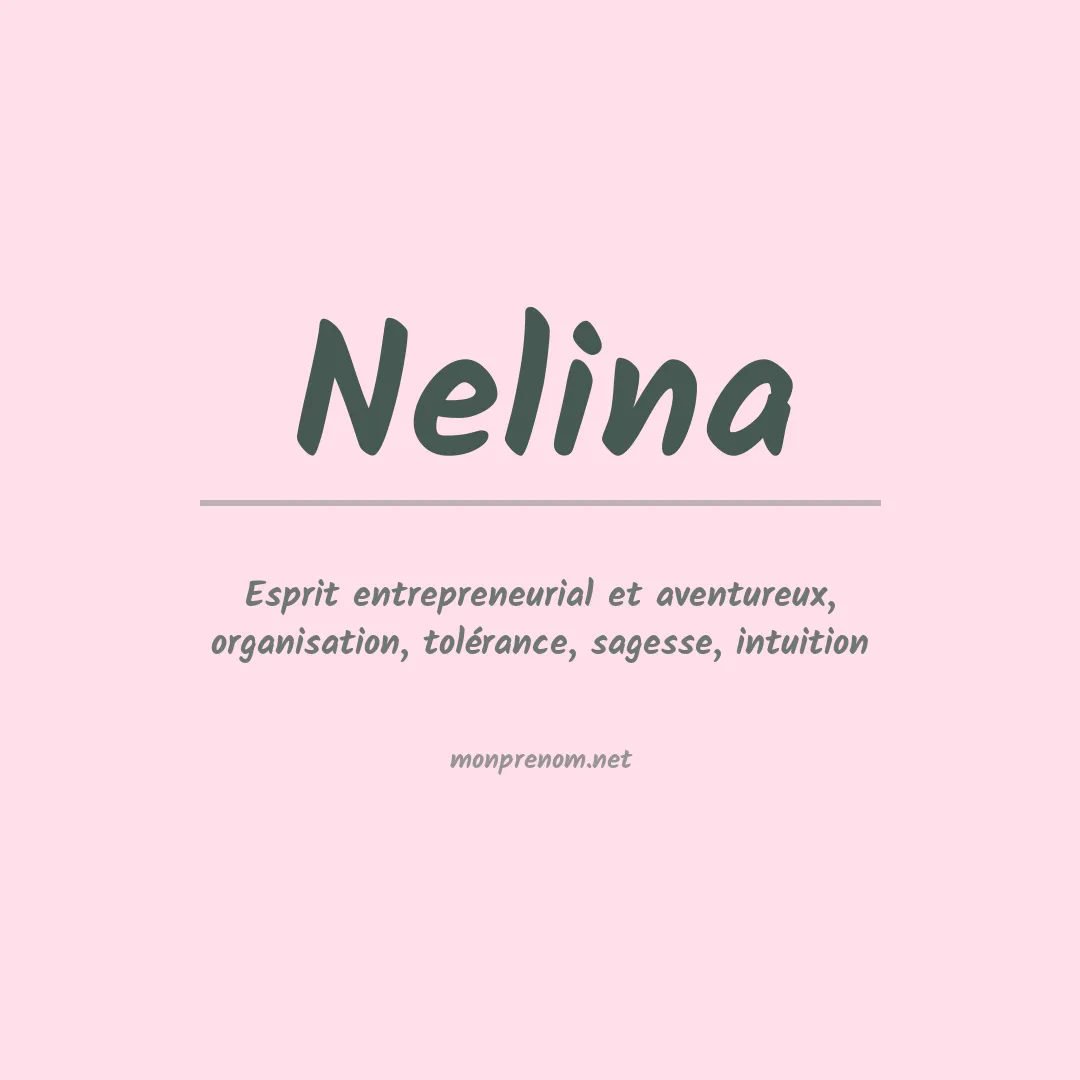 Prénom Nelina