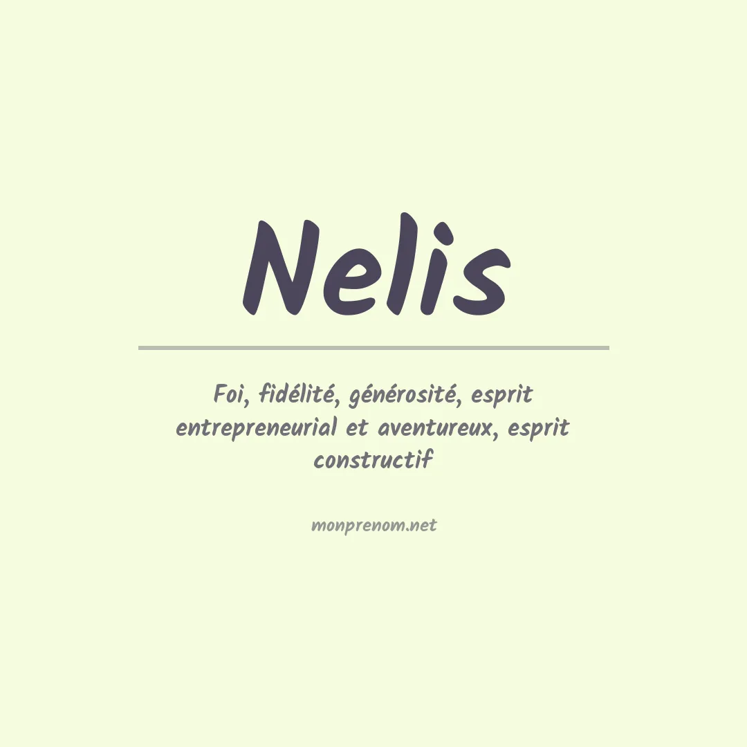 Prénom Nelis