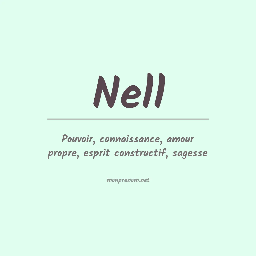 Prénom Nell