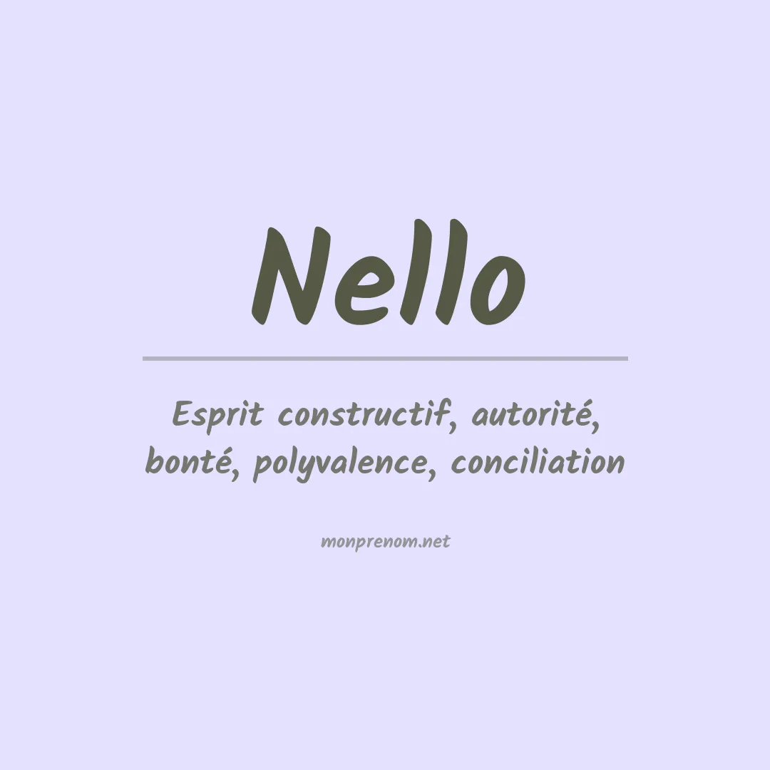 Prénom Nello