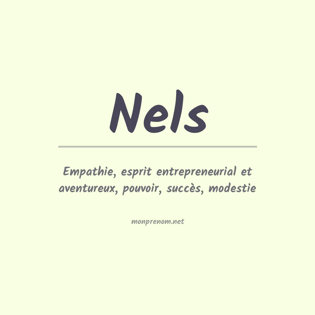 Signification du prénom Nels