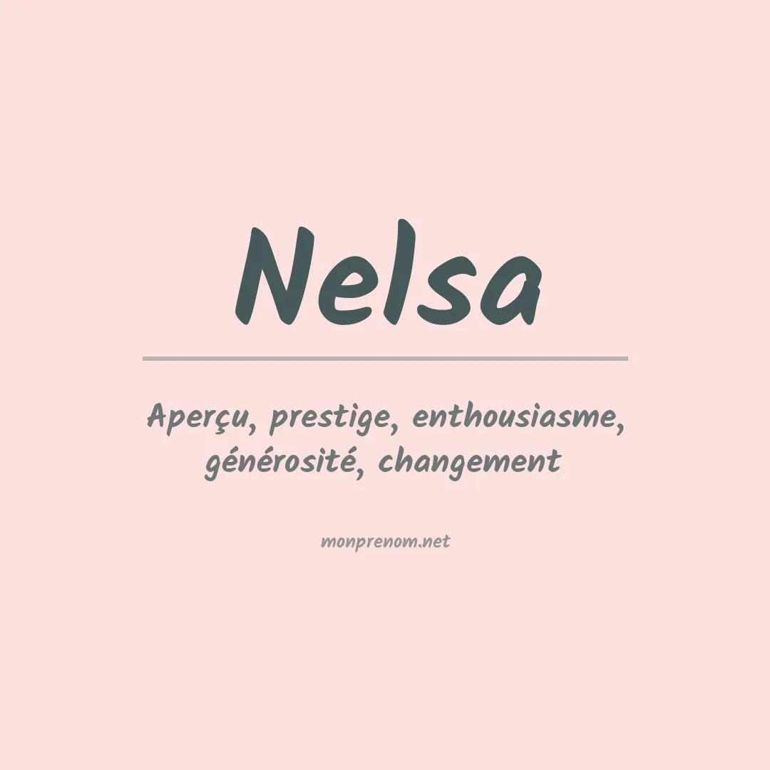Prénom Nelsa