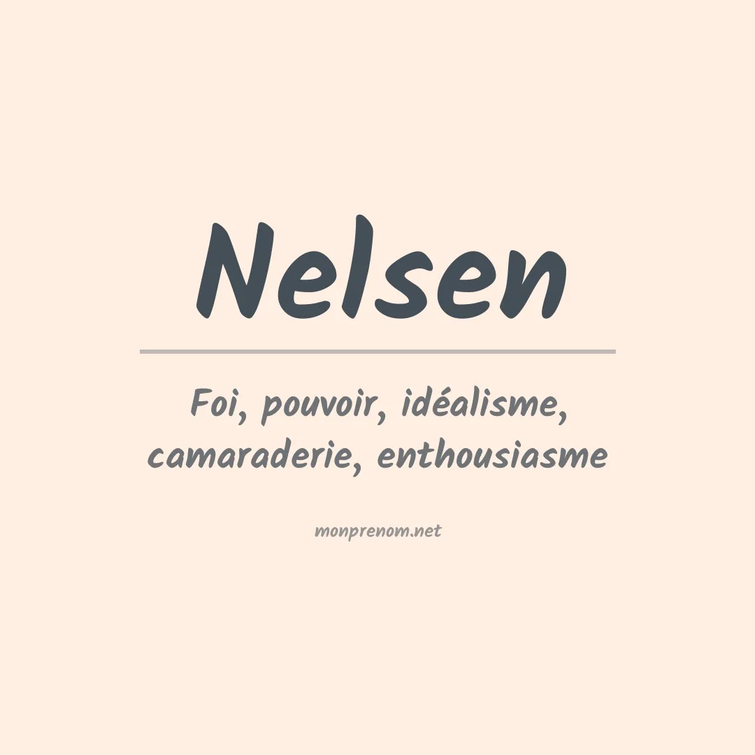Prénom Nelsen