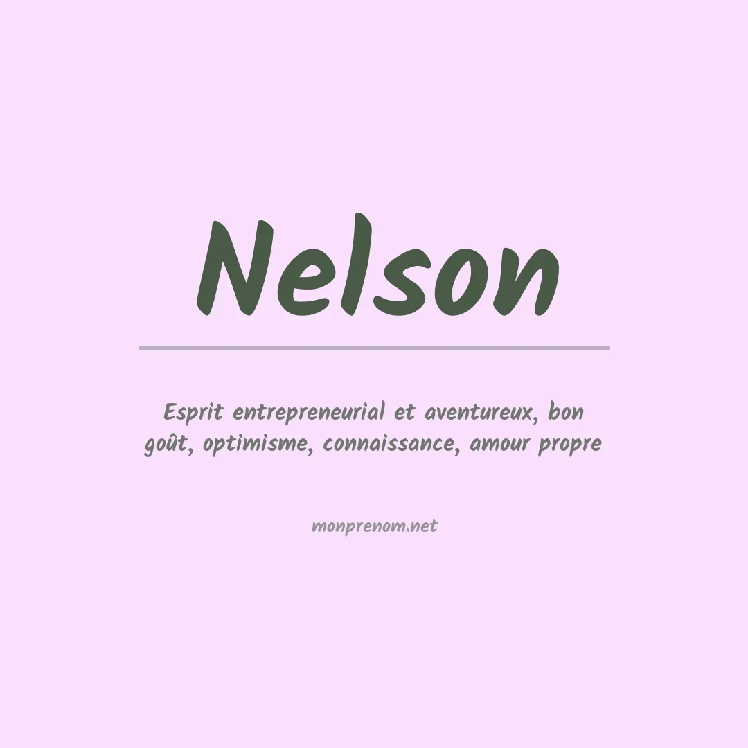 Prénom Nelson