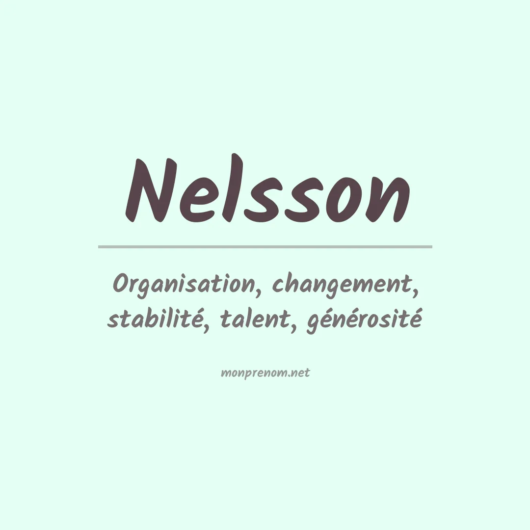Prénom Nelsson